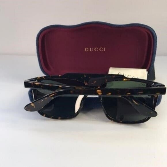 New Original Gucci GG1039S Havana tortoise square-frame sunglasses - Picture 11 of 12